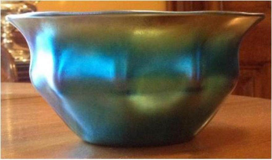 Favrile glass finger bowl