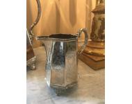 Octagonal Sheffield plated and etched creamer